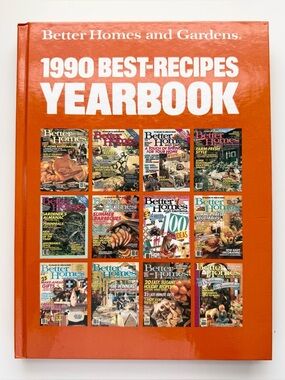 Better Homes and Gardens 1990 Best-Recipes Yearbook - Bright Orange Cover